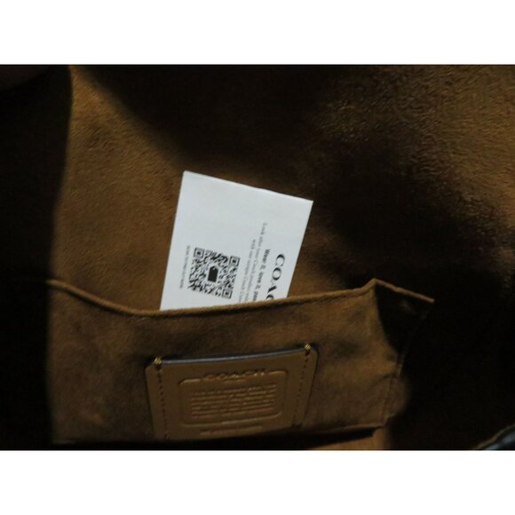 Coach 2023 Morgan Black Pebbled Leather Saddle Bag Crossbody Snakeskin Trim NWOT - Picture 11 of 16